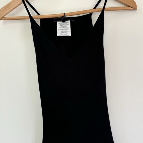 BCBGMAXAZRIA “NEKA”Black Knit Ribbed Maxi Dress Cutout Draped Back XXS NEW Tags - Picture 8 of 14